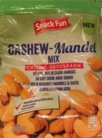 Mélange noux de cajou-amandes