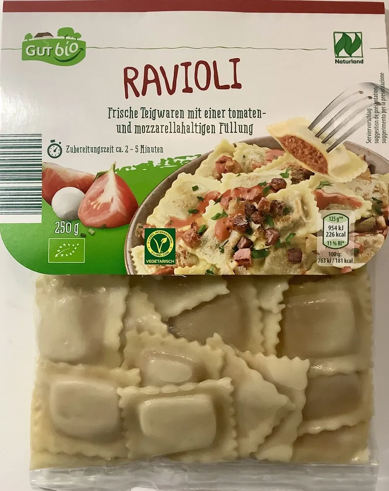 Ravioli tomate-mozzarella