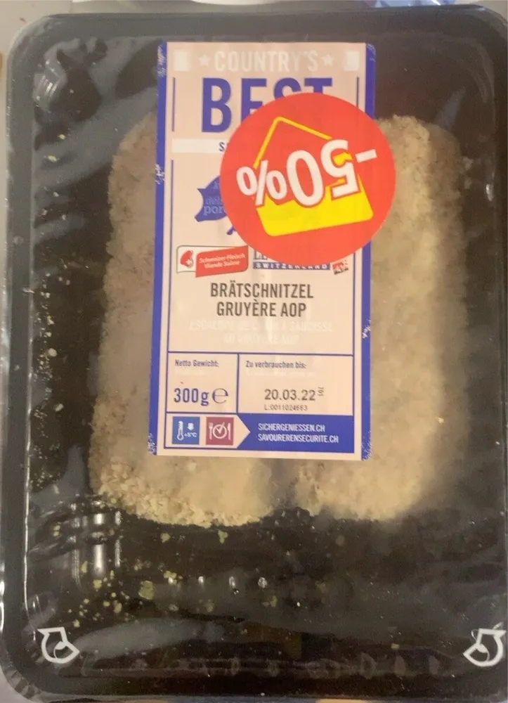 Escalope de porc Gruyère