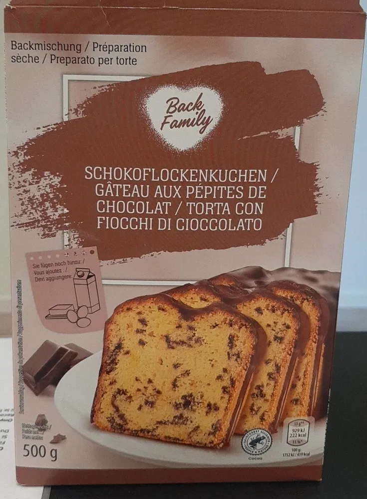 Gâteau aux petites de chocolat