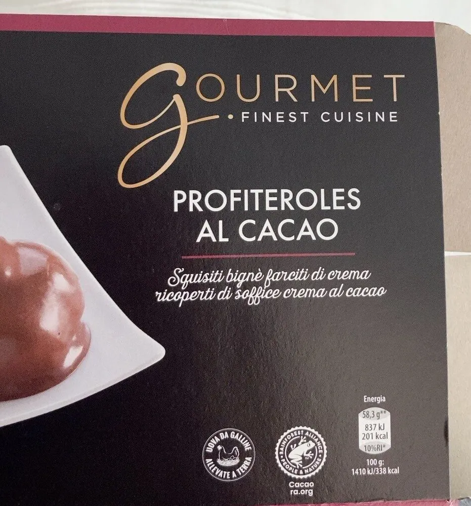 Profiteroles al cacao