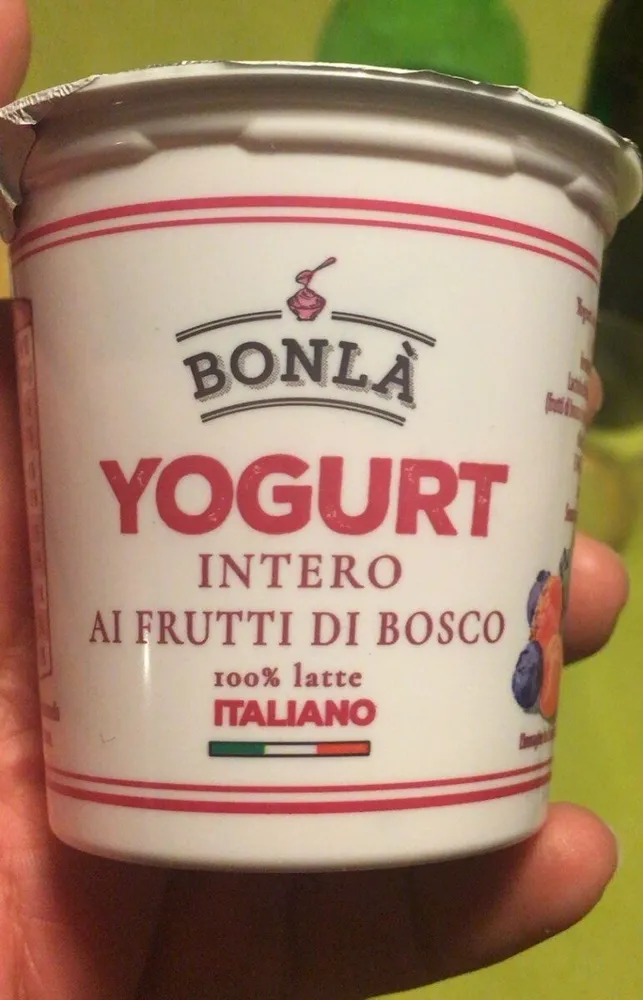 Yogurt intero ai frutti di bosco