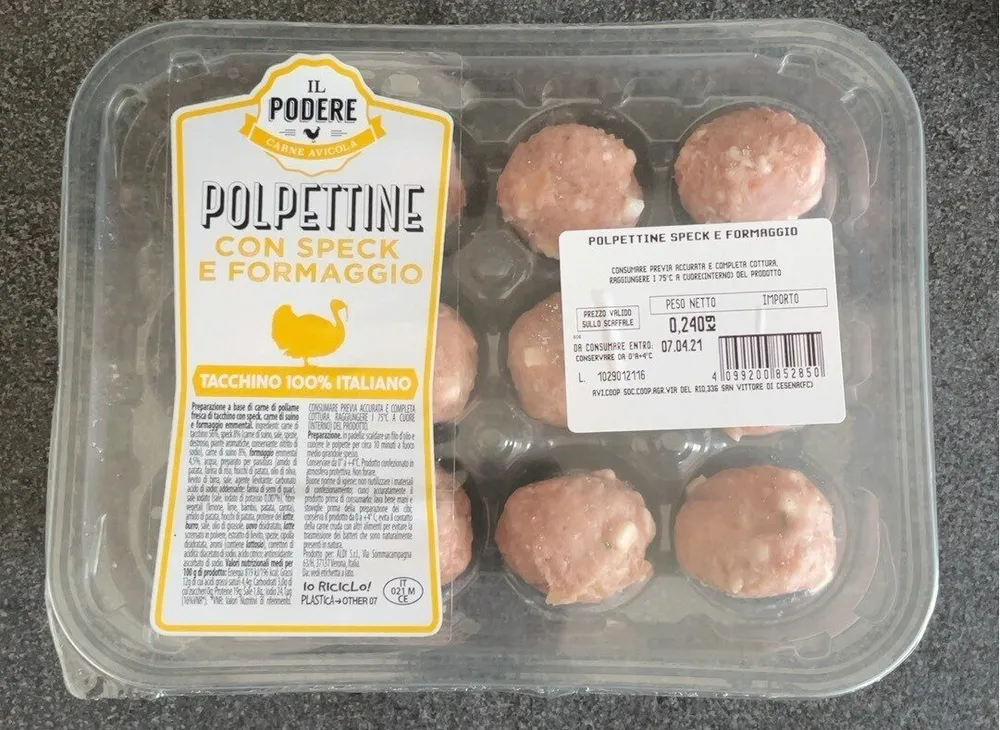 Polpettine con speck e formaggio