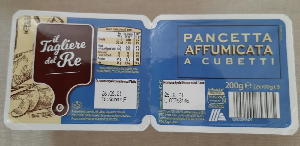 Pancetta affumicata a cubetti