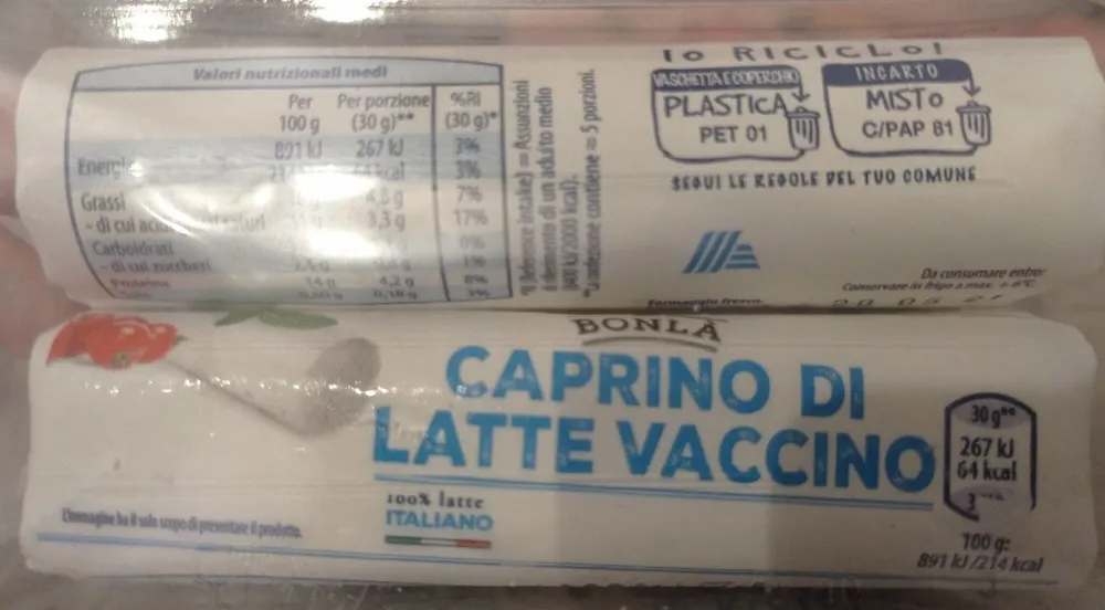 Caprino di Latte Vaccino