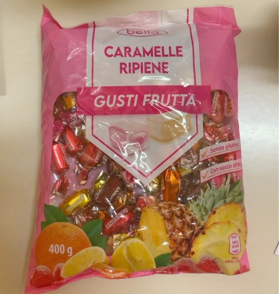 Caramelle ripiene gusto frutta