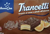 Trancetti ricoperti al cacao e farciti all'arancia