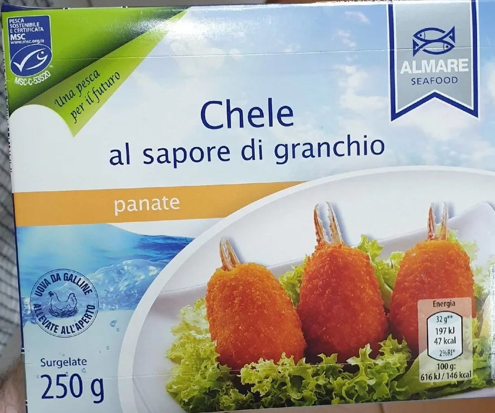 Chele al sapore di granchio