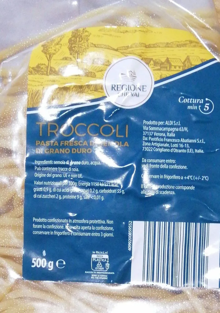 Troccoli di semola di grano duro