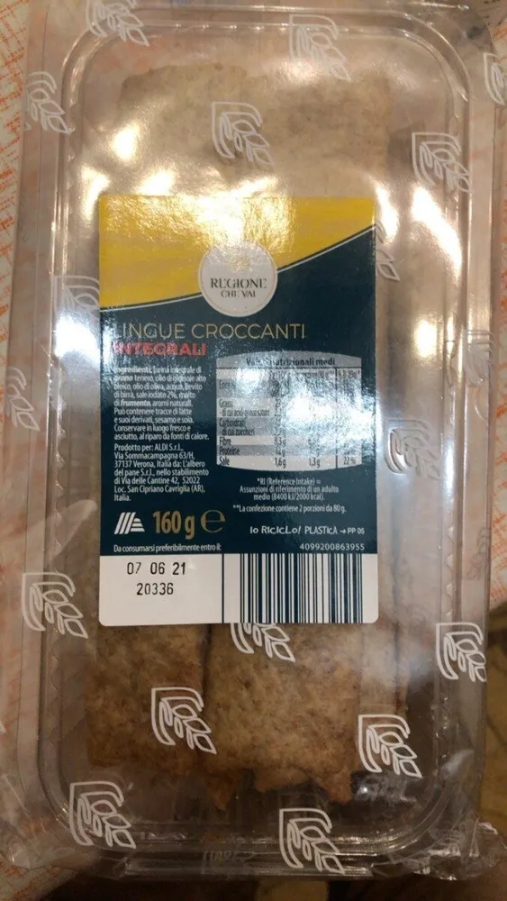 Lingue croccanti integrali