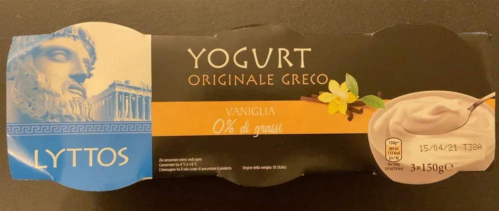 Yogurt originale greco vaniglia 0% di grassi