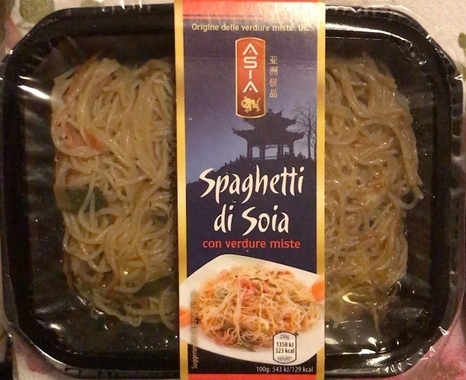 Spaghetti di soia con verdure miste