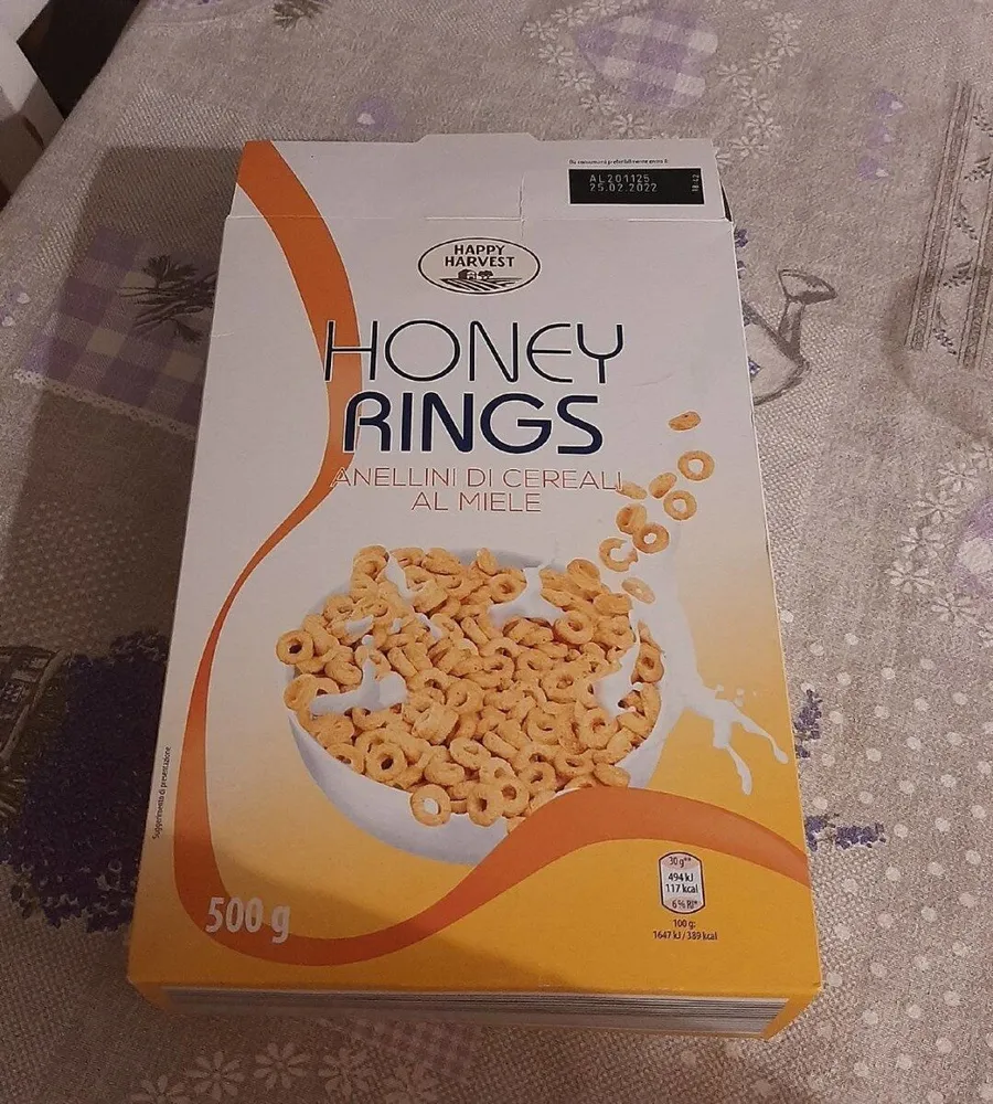 Anellini di cereali al miele