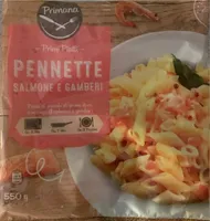 Pennette salmone e gamberi