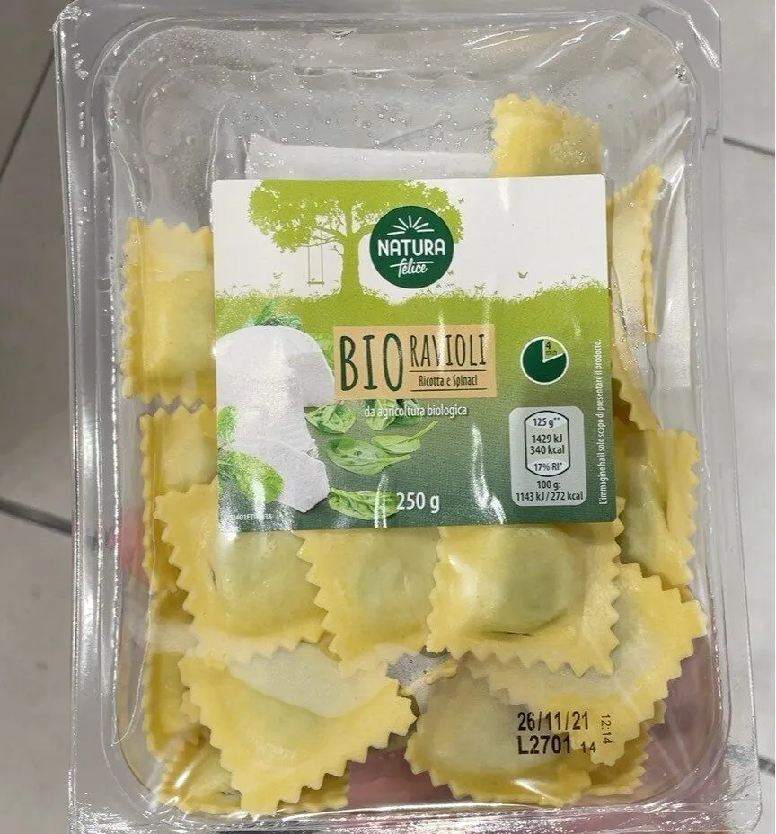 Ravioli ricotta e spinaci BIO