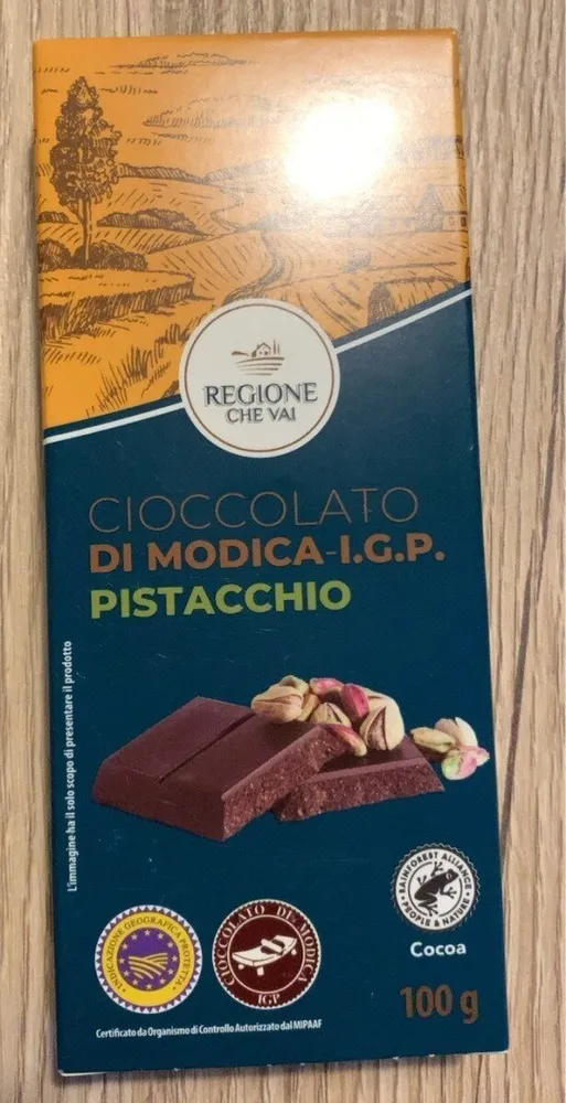 Cioccolato di modica igp pistacchio