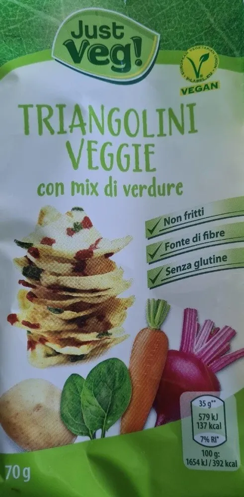 Triangolini veggie con mix di verdure