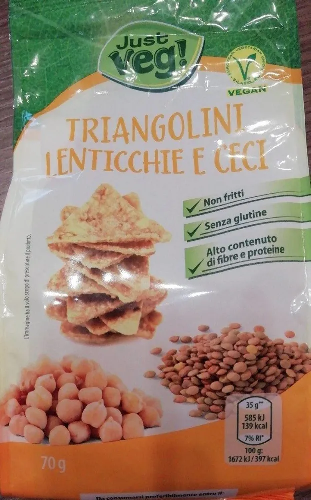 Triangolino lenticchie e ceci