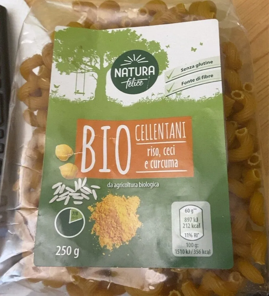 bio cellentani riso, ceci e curcuma