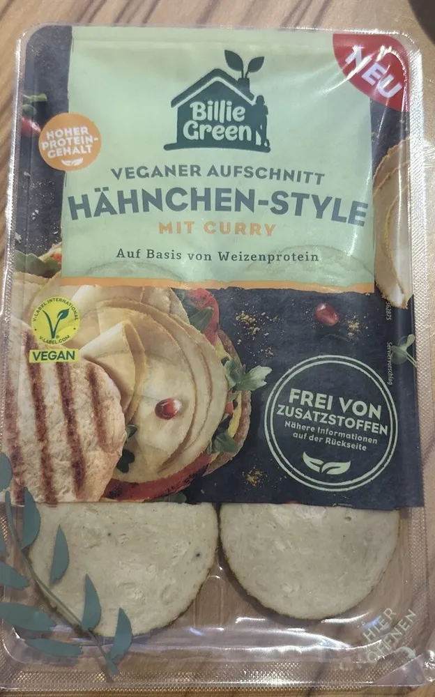 Veganer Aufschnitt Hähnchen Style mit Curry