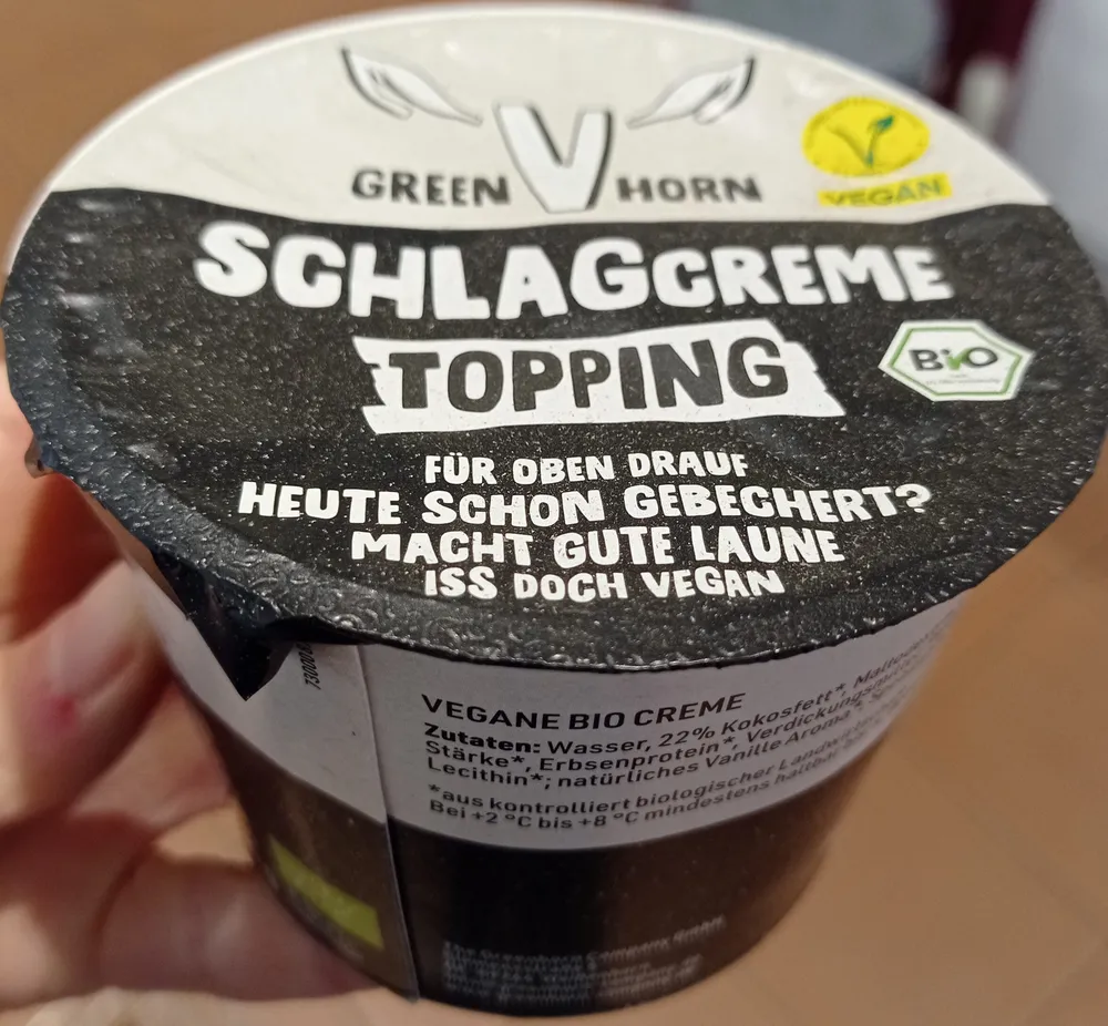 Schlagcreme topping