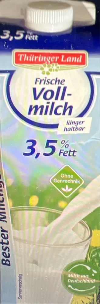 Frische Vollmilch länger Haltbar 3,5% Fett