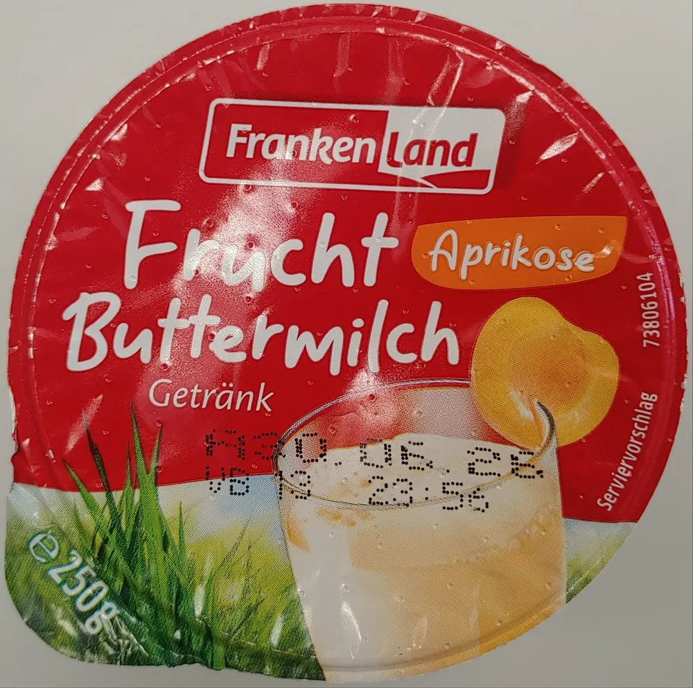 Frucht Buttermilch Getränk Aprikose