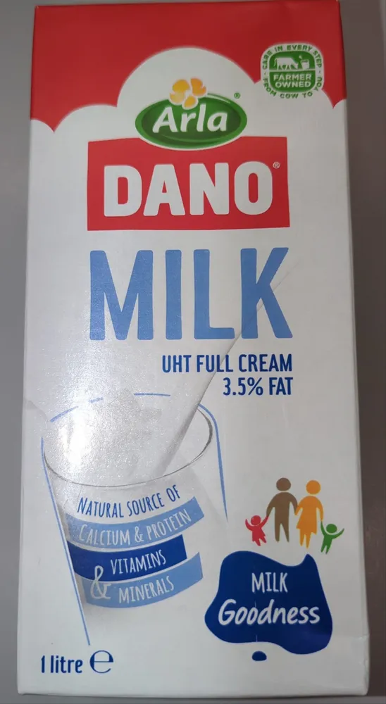 Dano Milk - UHT Full Cream - 3.5% Fat