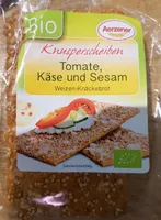 Knusperscheiben Tomate, Käse uns Sesam Weizen-Knäckebrot