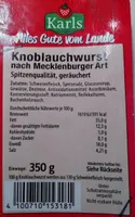 Knoblauchwurst nach Mecklenburger Art