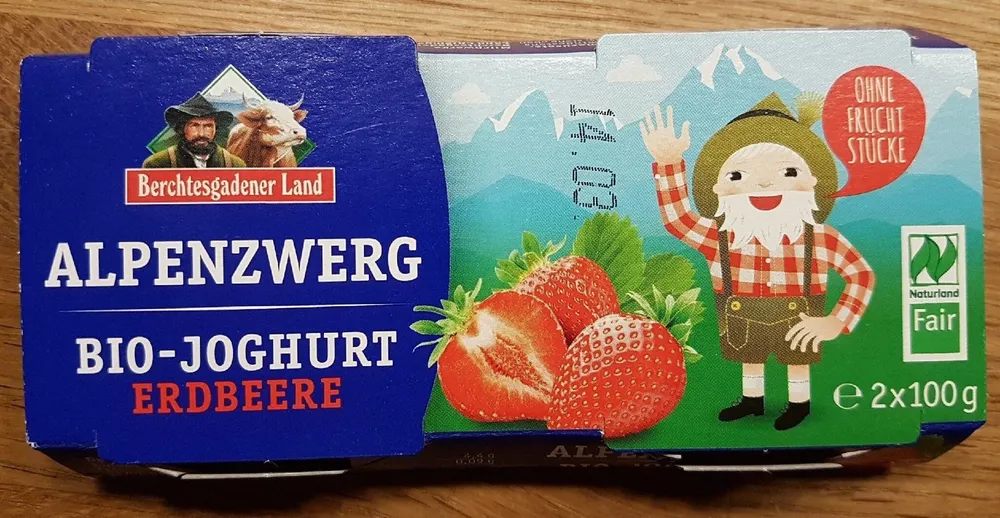 Alpenzwerg Bio-Joghurt Erdbeere