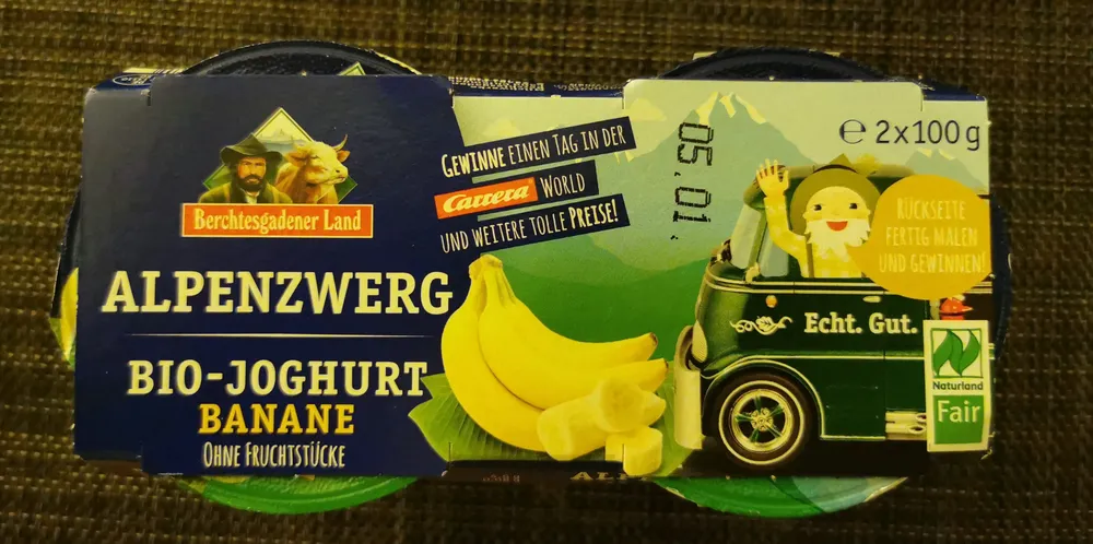 Alpenzwerg Bio-Joghurt Banane