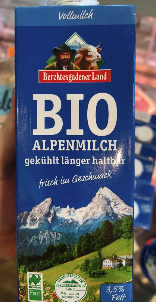 Bio čerstvé alpské mléko plnotučné 1L