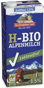 Haltbare Bio Alpenmilch 1,5% Laktosefrei