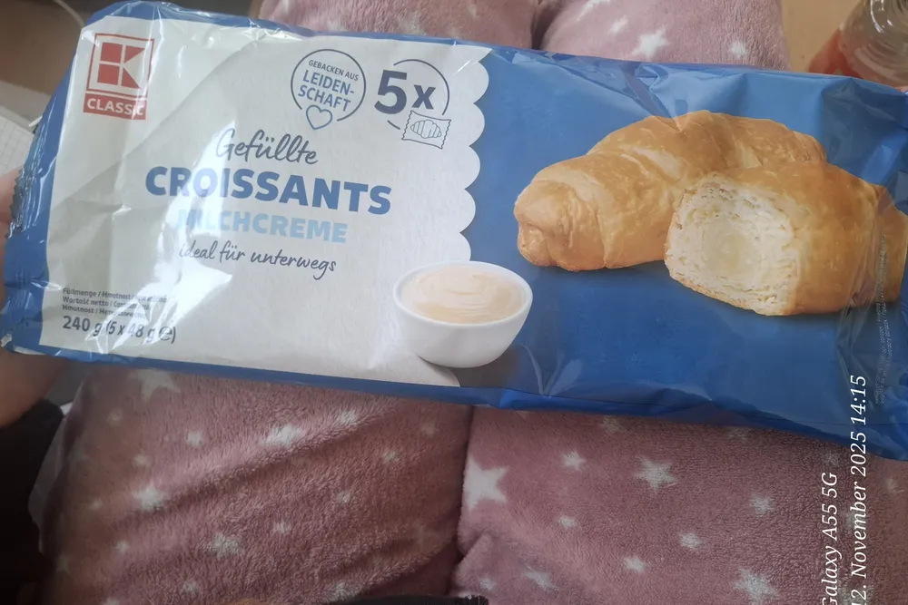 Gefüllte Croissants Milchcreme