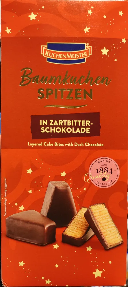 Baumkuchenspitzen in Zartbitterschokolade