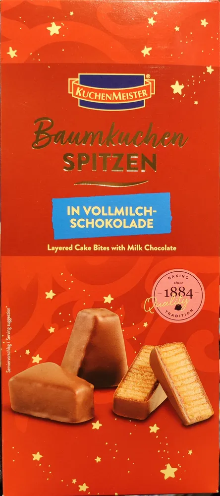 Baumkuchen Spitzen in Vollmilchschokolade
