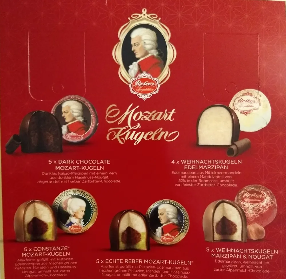 Adventskalender - Die echten Reber Mozart-Kugeln