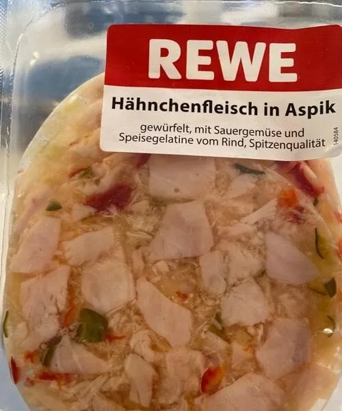 Hähnchenfleisch in Aspik