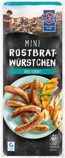 Mini Rostbratwürstchen - Grob, Gebrüht