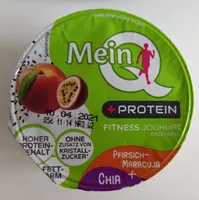 Mein Q +Protein Fitness-Joghurt Pfirsich-Maracuja+Chia