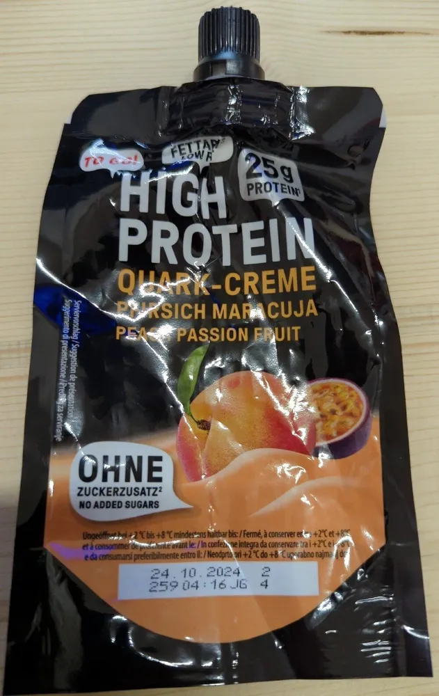 High Protein Quark Creme - Pfirsich Maracuja