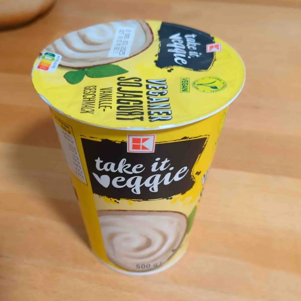Veganer Sojagurt Vanille-Geschmack