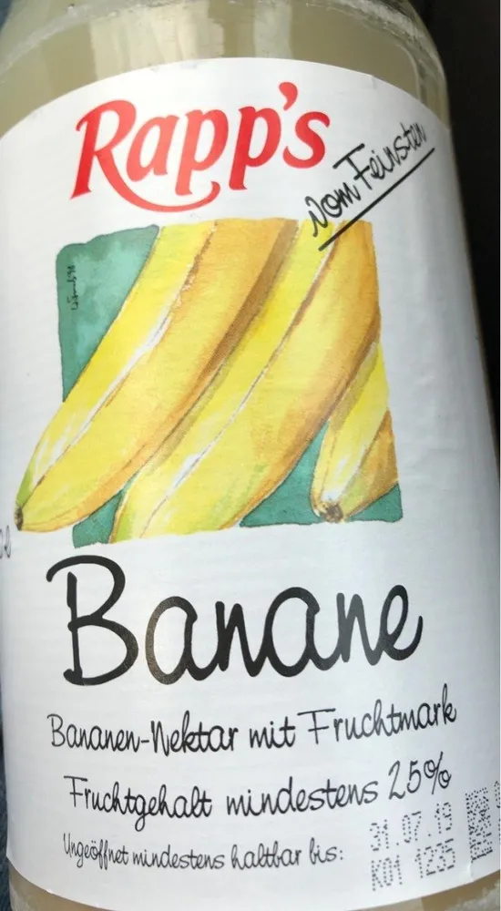 Bananen-Nektar mit Fruchtmark