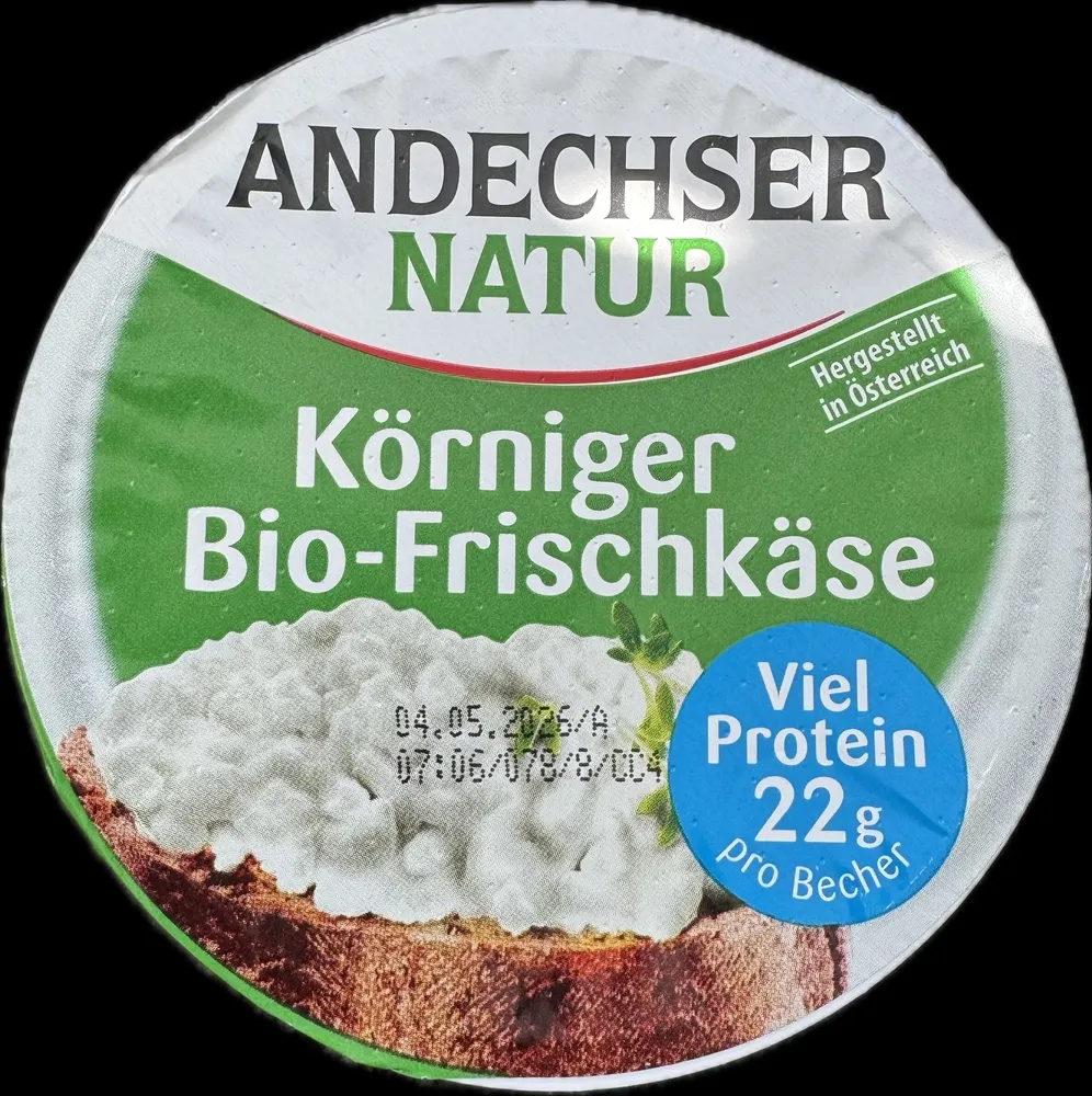 Körniger Bio-Frischkäse