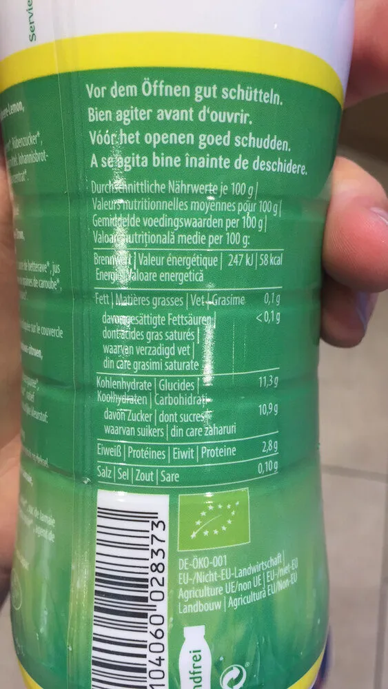 Andechser Natur Bio Trinkjoghurt Himbeere Lemon, H...