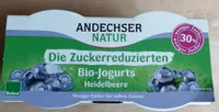 Die Zuckerreduzierten Bio-Jogurts Heidelbeere