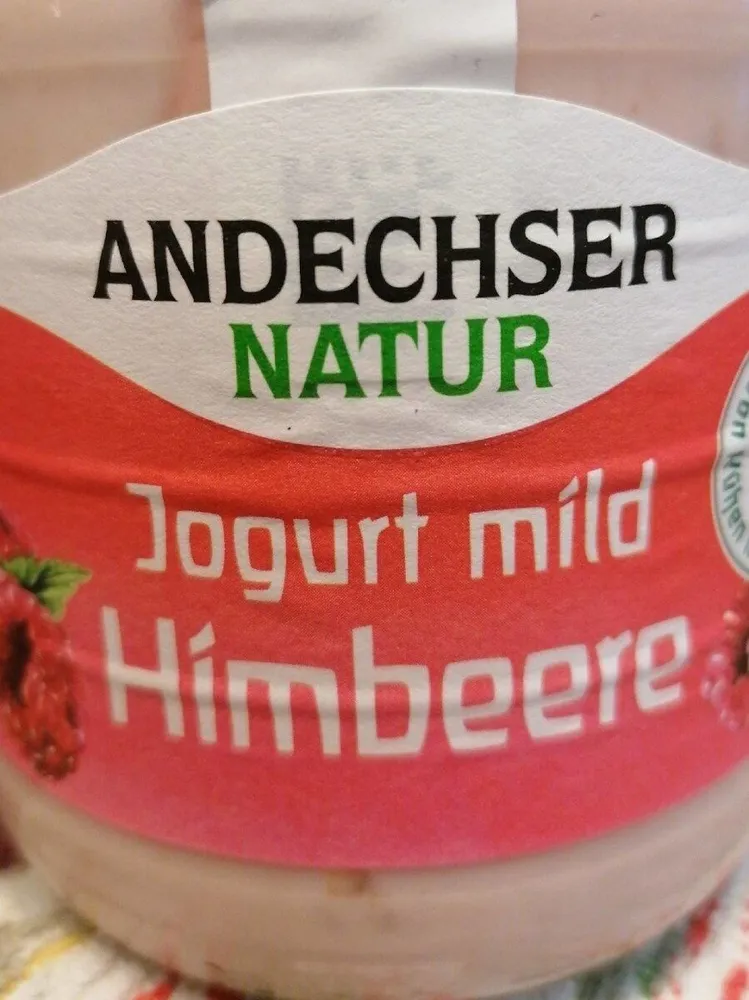 Andechser Natur Joghurt mild Himbeere 4104060031304 demeter-Jogurt mild Himbeere**, 3,8% Fett im Milchanteil
