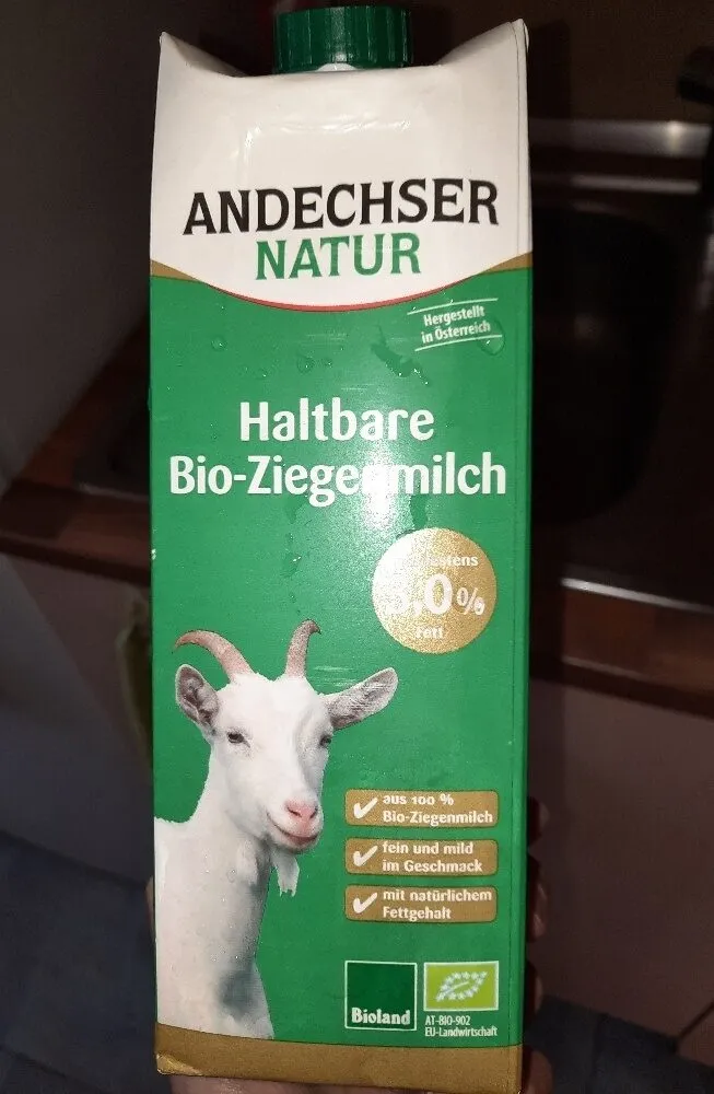 Haltbare Bio-Ziegenmilch