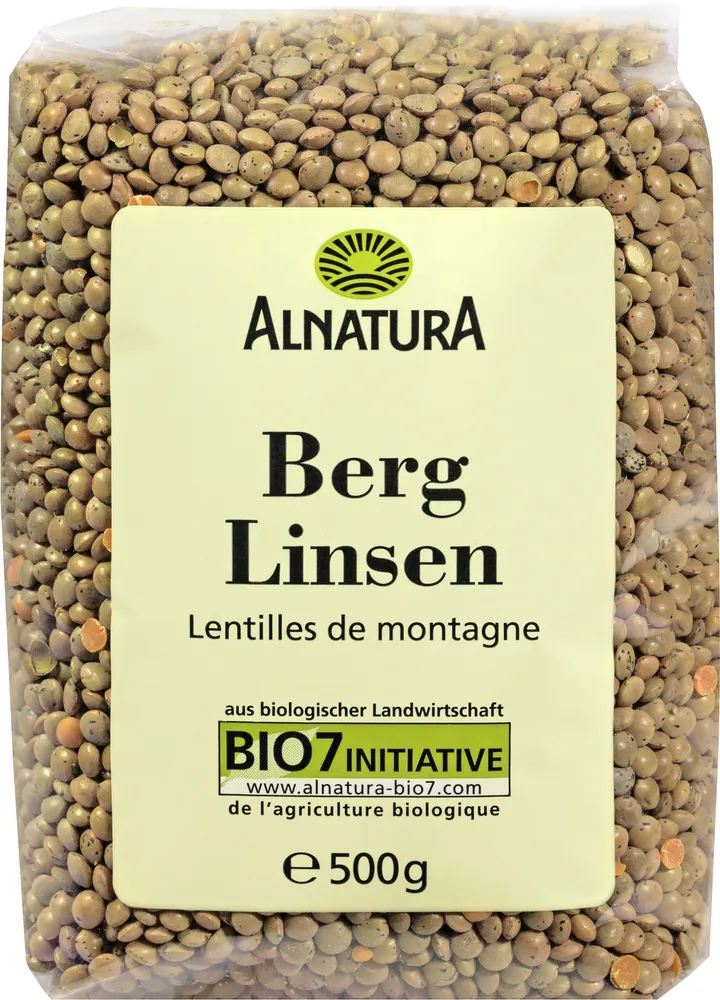Berglinsen getrocknet
